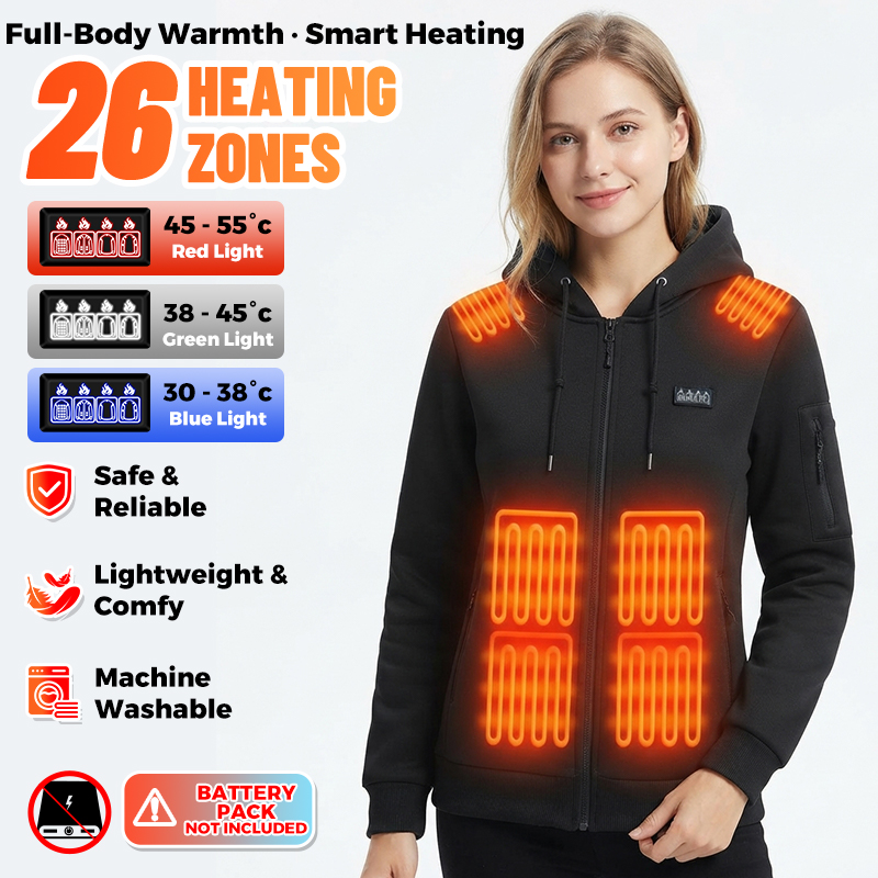 Outdoor Sport Coat - Sudadera con capucha calefactable de 26