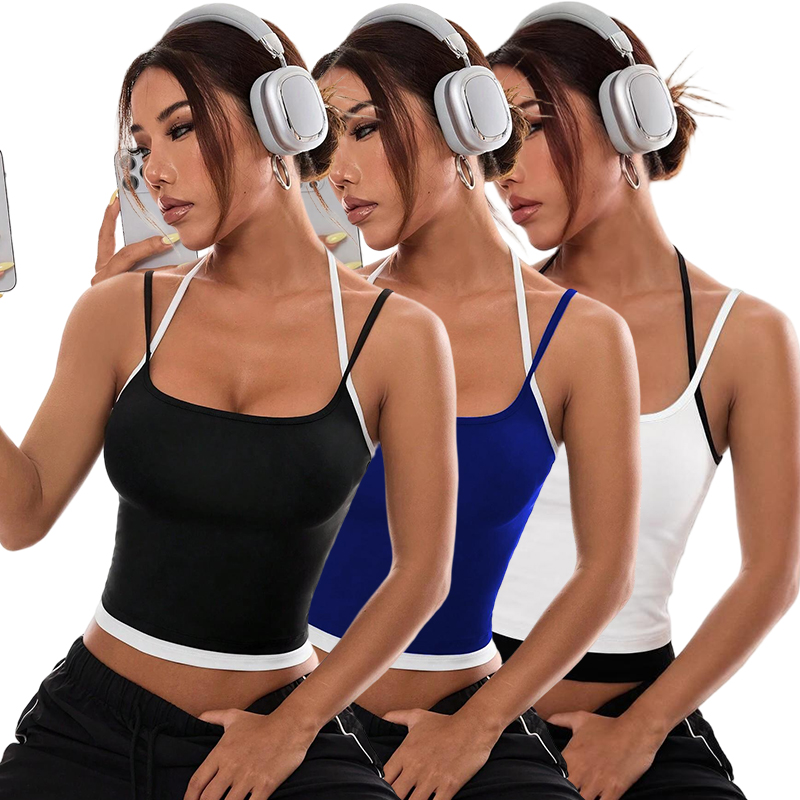 Outdoor Sport News - Top Halter Sexy Ajustado para Mujer,