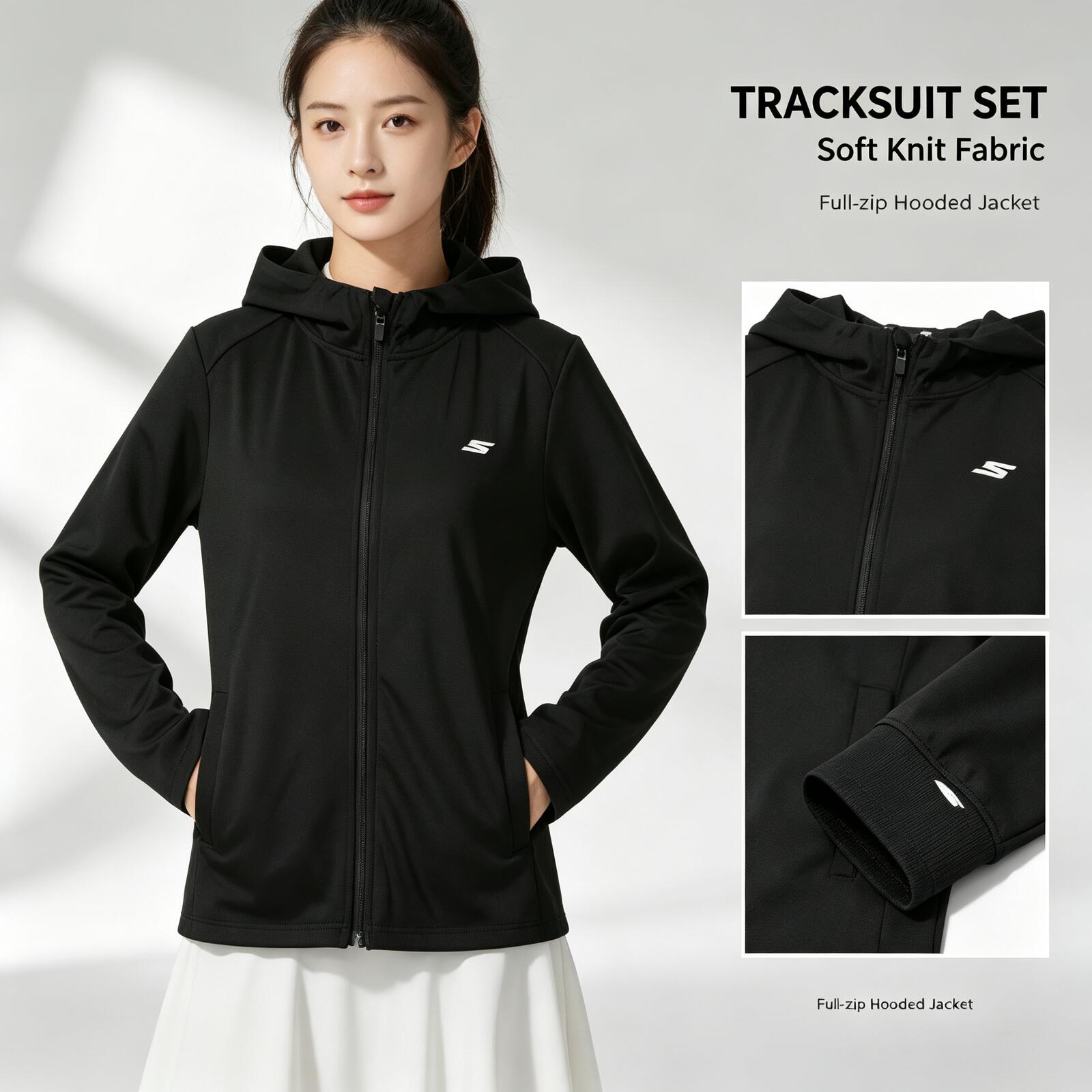 Outdoor Sport Coat - SKECHERS Chaqueta con capucha de punto