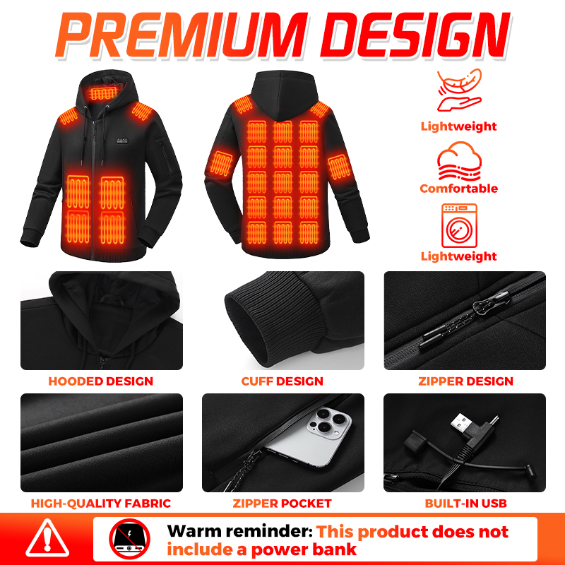 Sudadera con capucha calefacta - Outdoor Sport Coat reseña y precio